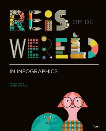 Cover van boek Reis om de wereld in infographics