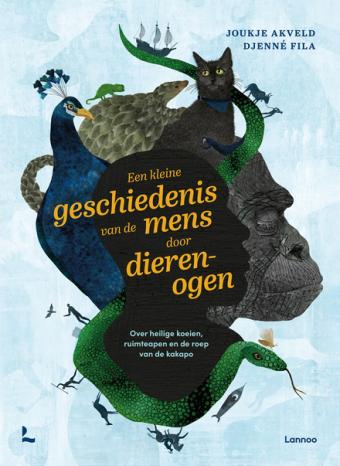 Cover van boek Een kleine geschiedenis van de mens door dierenogen : over heilige koeien, ruimteapen en de roep van de kakapo