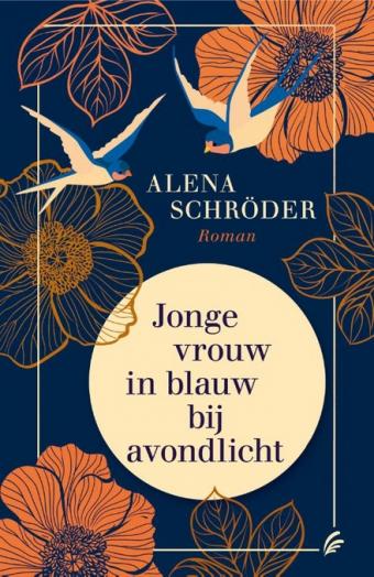 Cover van boek Jonge vrouw in blauw bij avondlicht