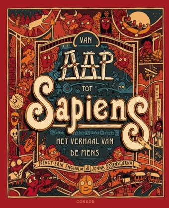 Cover van boek Van aap tot sapiens : het verhaal van de mens