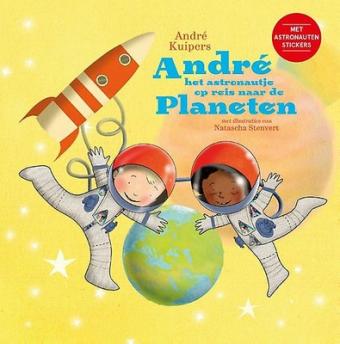 Cover van boek André het astronautje op reis naar de planeten